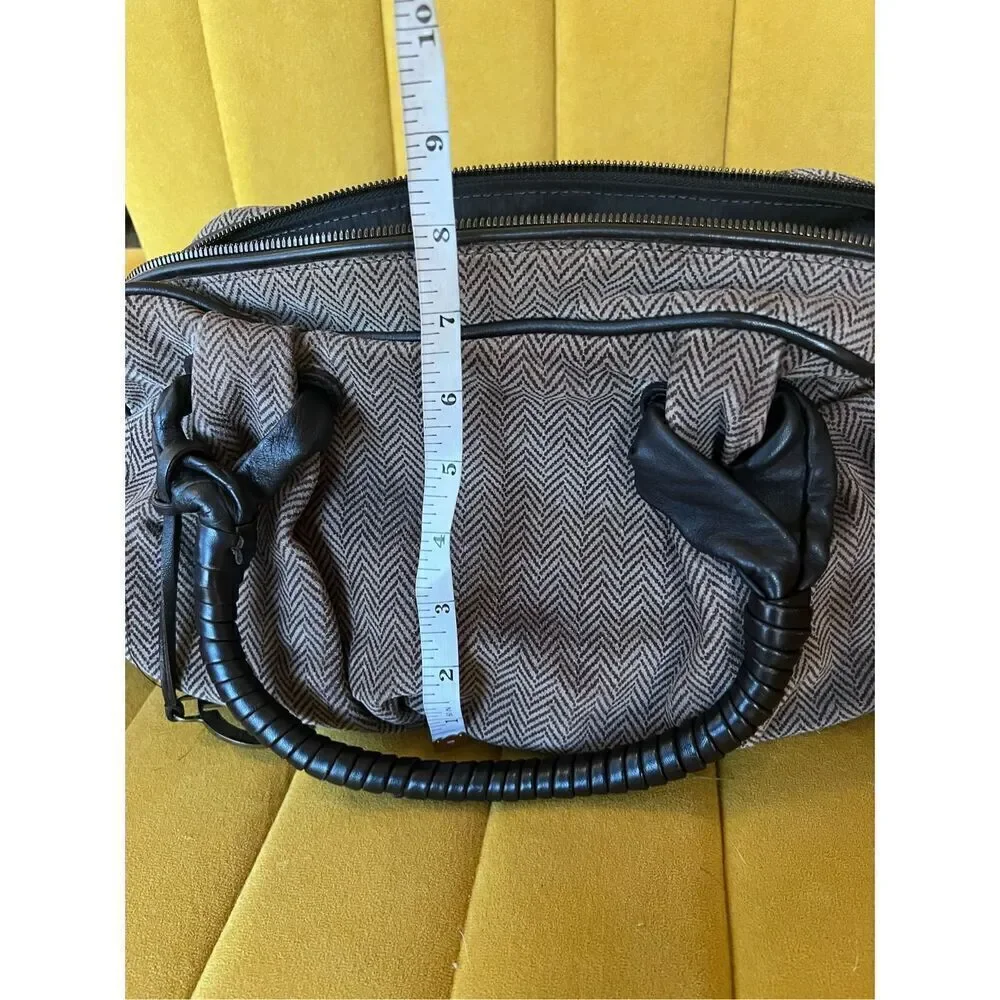 Giorgio Armani vintage fabric with Leather Hand Bag